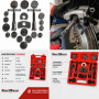 Dunlop Pack Freinage Atelier Cric Rouleur Hydraulique 2T + Kit Repousse Piston Frein 21 Pcs KraftMüller