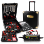 Dunlop Pack Atelier Auto Chargeur Batterie Intelligent 12V 1A + Valise Outils 326 Pièces KraftMüller