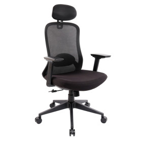 Advance Chaise Ergonomique de Bureau AEROPRO Noir - Confort Professionnel - Accoudoirs Réglables