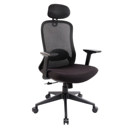 Advance Chaise Ergonomique de Bureau AEROPRO Noir - Confort Professionnel - Accoudoirs Réglables