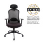 Advance Chaise Ergonomique de Bureau AEROPRO Noir - Confort Professionnel - Accoudoirs Réglables