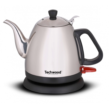 Techwood Bouilloire Électrique Inox 0,8L 1350W Sans Fil Socle 360° Arrêt Automatique