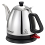 Techwood Bouilloire Électrique Inox 0,8L 1350W Sans Fil Socle 360° Arrêt Automatique