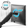 Advance ErgoMounts Dual Support Double Écran Bras Bureau Réglable VESA Noir 2 Moniteurs