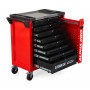 Servante d'Atelier Garage Automobile BM TOOLS ALPHA-PRO - 9 Tiroirs - 311 OUTILS, 4 roues, 2 freins, Chariot MECANICIEN - Rouge