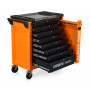 Servante d'Atelier Garage Automobile BM TOOLS ALPHA-PRO - 9 Tiroirs - 311 OUTILS, 4 roues, 2 freins, Chariot MECANICIEN - Orange