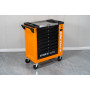 Servante d'Atelier Garage Automobile BM TOOLS ALPHA-PRO - 9 Tiroirs - 311 OUTILS, 4 roues, 2 freins, Chariot MECANICIEN - Orange