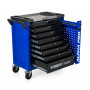 Servante d'Atelier Garage Automobile BM TOOLS ALPHA-PRO - 9 Tiroirs - 311 OUTILS, 4 roues, 2 freins, Chariot MECANICIEN - Bleu
