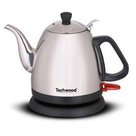 Bouilloire Électrique Techwood TBI-080 Inox 0,8L 1350W Sans Fil Socle 360° Arrêt Automatique