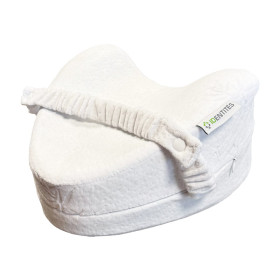 Identités Coussin entre jambes mémoire de forme 855001 - Forme incurvée anatomique blanc 28x26x5cm