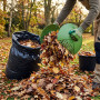 KINZO Ramasse-feuilles Ø36cm Outil Jardin Léger Maniable Poignée Ergonomique