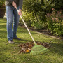 KINZO Râteau à Feuilles Large 55cm - Manche 145cm, Idéal Jardinage et Ramassage de Feuilles