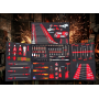 Etabli Servante d'Atelier Garage BM TOOLS SPARK EDITION PRO, 13 Tiroirs, 471 PCS, 2 étagères Verrouillable, Chariot Outillés