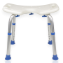 Siège, Tabouret de douche BM MEDICAL TD-80-OPEN, en forme de U, réglable, poignées, supports pommeau de douche - Anti-dérapants
