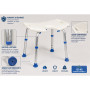 Siège, Tabouret de douche BM MEDICAL TD-80-OPEN, en forme de U, réglable, poignées, supports pommeau de douche - Anti-dérapants