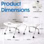Aidapt VB541A - Tabouret de douche pliant en aluminium, hauteur réglable, 120 kg, pour salle de bain, embouts antidérapants