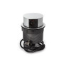 Prise Bloc escamotable encastrable, 4 prises type E avec sécurité enfants, aluminium noir-gris, câble 1.4 m, IP20, 16A 3680W