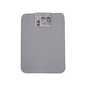 Aidapt VM872 Tapis de Bain Antidérapant Gris 61x43 cm Ventouses Baignoire Douche Seniors