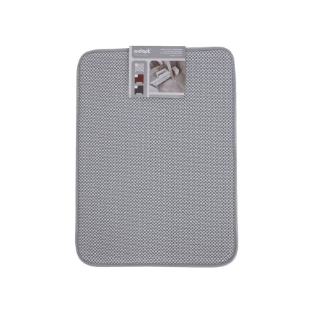 Aidapt VM872 Tapis de Bain Antidérapant Gris 61x43 cm Ventouses Baignoire Douche Seniors