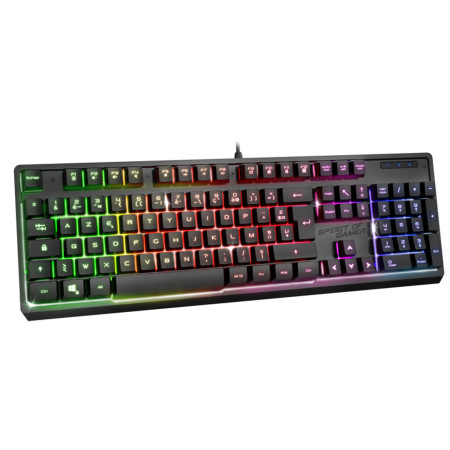 Spirit of Gamer CLA-PK5N Clavier Gaming PRO K5 NEW Full-Size AZERTY RGB USB Filaire Noir