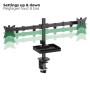 Advance ADV-ARM12F XtendMounts Support Double Écran Bureau Articulé VESA Noir