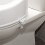 Aidapt VR224G Siège de toilette surélevé 4 pouces avec couvercle, installation simple, plastique ABS blanc