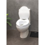 Aidapt VR224G Siège de toilette surélevé 4 pouces avec couvercle, installation simple, plastique ABS blanc
