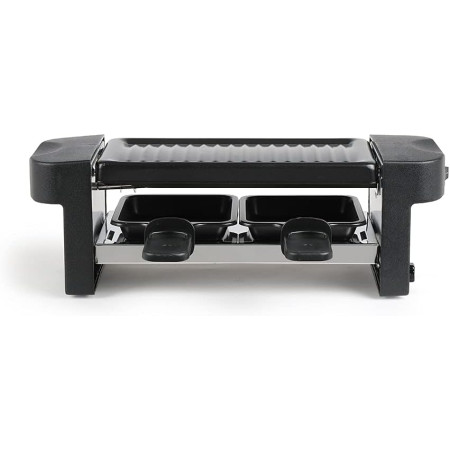 LIVOO DOC260 Raclette Multifonction 2 personnes - Gril antiadhésif, 350 W, Noir