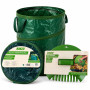 KINZO Jardin Pop-up 120L 45x75cm Pliable Vert + Ramasse-feuilles Ø36cm Léger