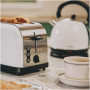 LIVOO Set petit déjeuner vintage Bouilloire et Grille-pain électriques DOD136W Blanc