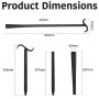 Chausse Pied Aidapt VM952B Long 86 cm Noir Légèreté et Ergonomie pour Senior et PMR