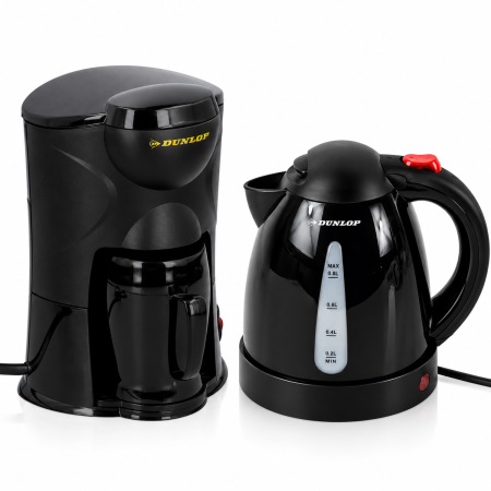 Dunlop Pack Cafetière 24V 1 Tasse et Bouilloire Camion 12V 0,8L