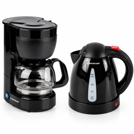 Dunlop Pack Bouilloire Voiture 12V 0,8L et Cafetière Voiture 24V 0,65L