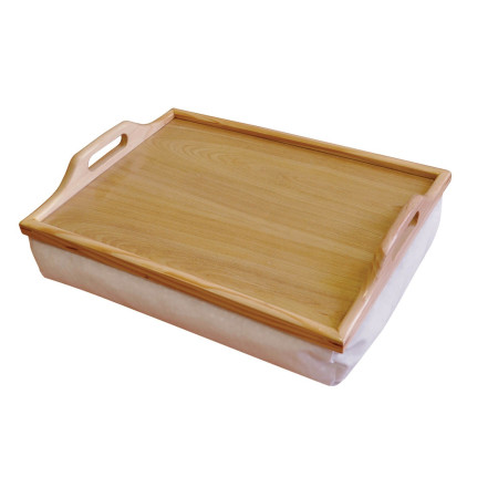 Aidapt VM938D-GH101 Plateau en Bois avec Coussin pour Petit Déjeuner au Lit - Noir