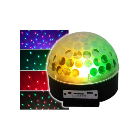 Dôme lumineux de 3 LEDs RVB 3W SD/USB avec Carte SD 2go incluse