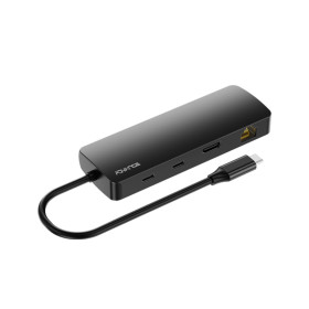 Advance JC-HUB-CHU45N XPAND SMART Hub USB-C 8 en 1 Noir HDMI 4K USB 3.0 Lecteur SD Power Delivery