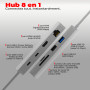 Advance JC-HUB-CHU45N XPAND SMART Hub USB-C 8 en 1 Noir HDMI 4K USB 3.0 Lecteur SD Power Delivery