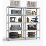 Lot 2 Étagères 5 Niveaux Galva 875 kg, 180x40x90cm Structure Acier Robuste - BM TOOLS ETA-180-GALVA - panneaux MDF 4mm,à Clipser