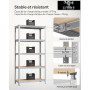 Lot 2 Étagères 5 Niveaux Galva 875 kg, 150x30x75cm Structure Acier Robuste - BM TOOLS ETA-150-GALVA - panneaux MDF 4mm,à Clipser