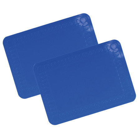 Aidapt VM985BB 2 Tapis/Sets de Table Antidérapants Silicone Bleu 25x18cm Personnes à Mobilité Réduite