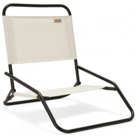 LIVOO SEP139 Chaise de Camping Pliante Acier Thermolaqué 600D Noir