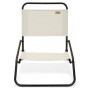 LIVOO SEP139 Chaise de Camping Pliante Acier Thermolaqué 600D Noir