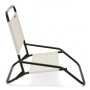 LIVOO SEP139 Chaise de Camping Pliante Acier Thermolaqué 600D Noir