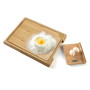 Balance culinaire + Planche à découper en bamboo - 38 cm - Ecran LCD - Pem SC-380